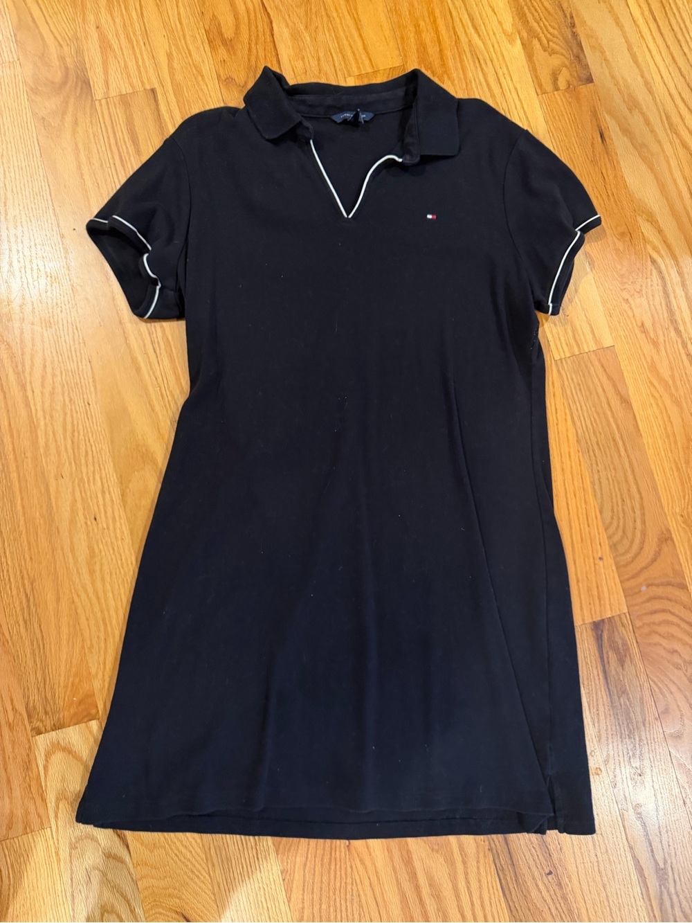 Tommy Hilfiger Black Polo Dress XXL with White Trim
